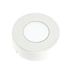 LED-UP-AGENCEMENT-rond-fixe-blanc-mat-allume-avec-support
